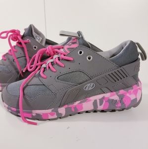 Heelys Force Sneakers sz 4 pink/gray EUC skates